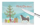 Alaskan Malamute Christmas Tree Glass Cutting Boards – Durable, Decorative Kitchen Art Large CK3513LCB