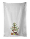 American Hairless Terrier Christmas Tree White Kitchen Towel Set of 2