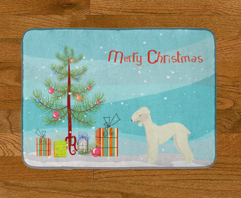 Bedlington Terrier Christmas Tree Machine Washable Memory Foam Mat CK3520RUG