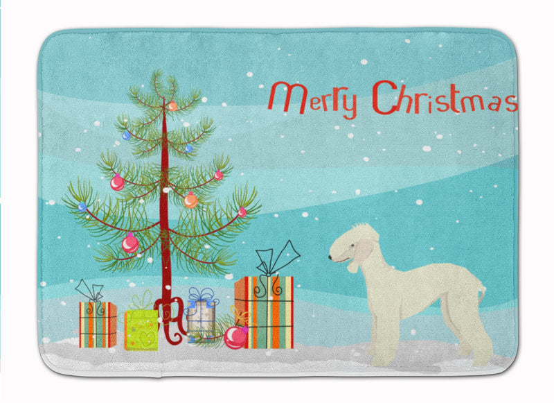 Bedlington Terrier Christmas Tree Machine Washable Memory Foam Mat CK3520RUG