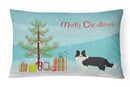 Border Collie Christmas Tree Canvas Fabric Decorative Pillow CK3522PW1216
