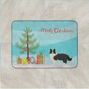 Border Collie Christmas Tree Machine Washable Memory Foam Mat CK3522RUG