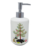 Border Collie Christmas Tree Ceramic Soap Dispenser