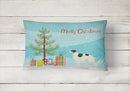 Borzoi Christmas Tree Canvas Fabric Decorative Pillow CK3524PW1216