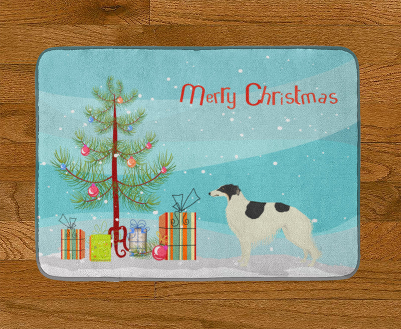 Borzoi Christmas Tree Machine Washable Memory Foam Mat CK3524RUG