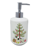 Borzoi Christmas Tree Ceramic Soap Dispenser