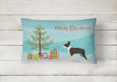 Boston Terrier Christmas Tree Canvas Fabric Decorative Pillow CK3525PW1216