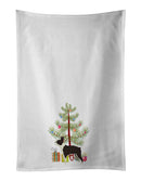 Boston Terrier Christmas Tree White Kitchen Towel Set of 2
