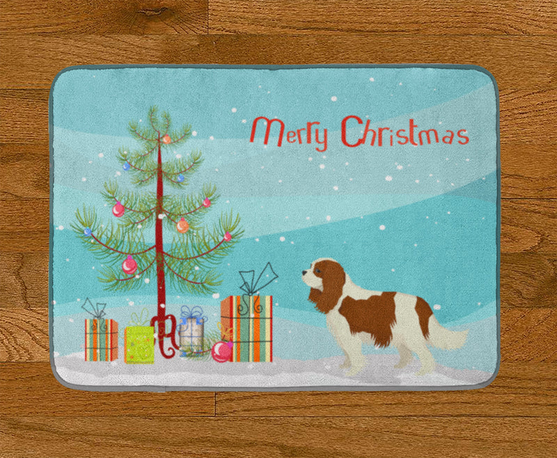 Cavalier Spaniel Christmas Tree Machine Washable Memory Foam Mat CK3529RUG