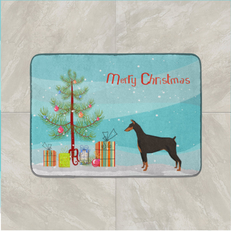 Doberman Pinscher Christmas Tree Machine Washable Memory Foam Mat CK3535RUG