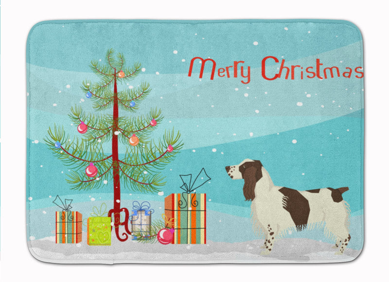 English Springer Spaniel Christmas Tree Machine Washable Memory Foam Mat CK3537RUG