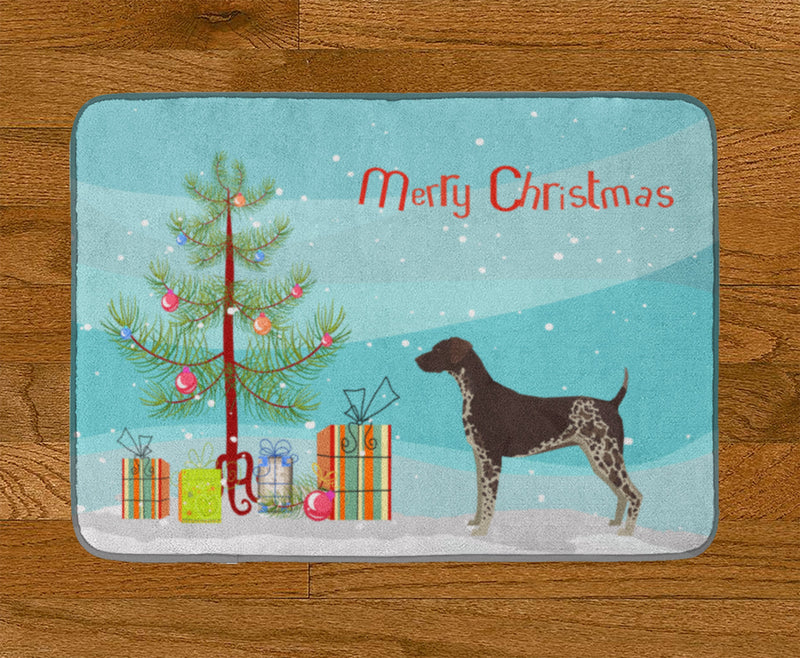 German Shorthaired Pointer Christmas Tree Machine Washable Memory Foam Mat CK3541RUG