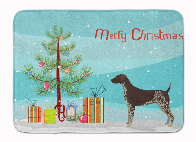 German Shorthaired Pointer Christmas Tree Machine Washable Memory Foam Mat CK3541RUG