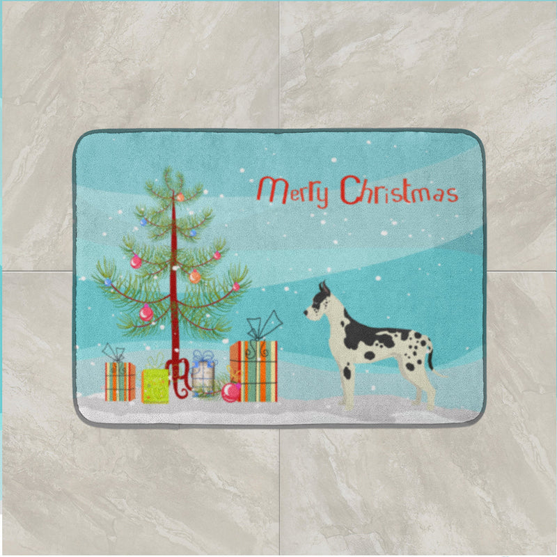 Great Dane Christmas Tree Machine Washable Memory Foam Mat CK3542RUG