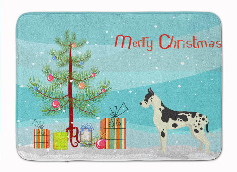 Great Dane Christmas Tree Machine Washable Memory Foam Mat CK3542RUG