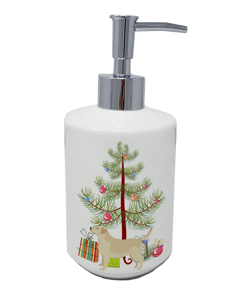 Labrador Retriever Christmas Tree Ceramic Soap Dispenser