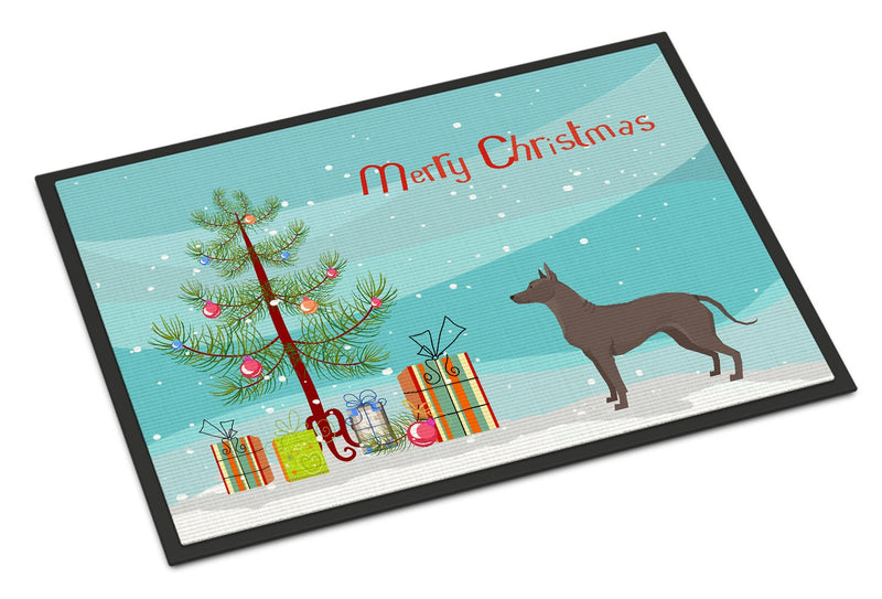 Mexican Hairless Dog Xolo Christmas Tree Indoor or Outdoor Mat 24x36 CK3570JMAT