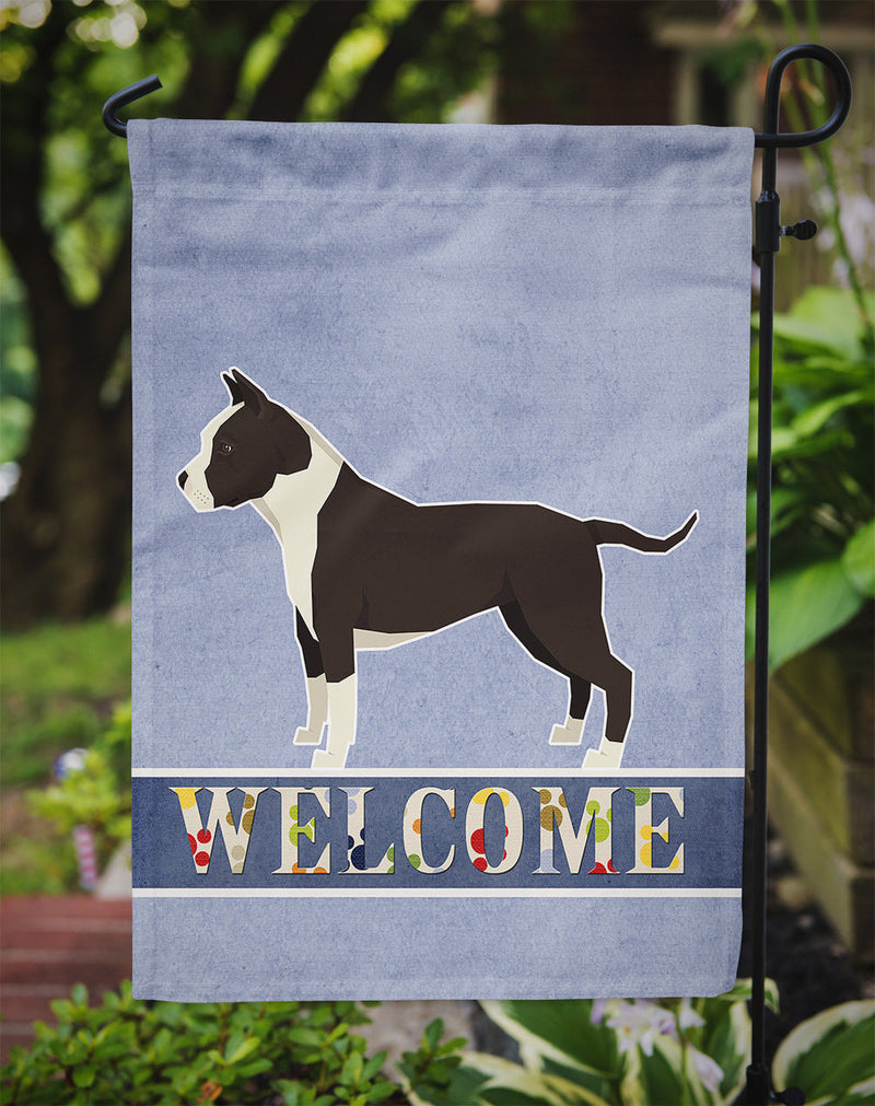 American Staffordshire Terrier Welcome Garden Flag - Outdoor Decorative Yard Flag CK3574GF