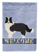 Border Collie Welcome Flag Canvas House Size CK3581CHF