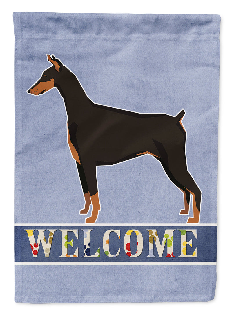 Doberman Pinscher Welcome Garden Flag - Outdoor Decorative Yard Flag CK3594GF