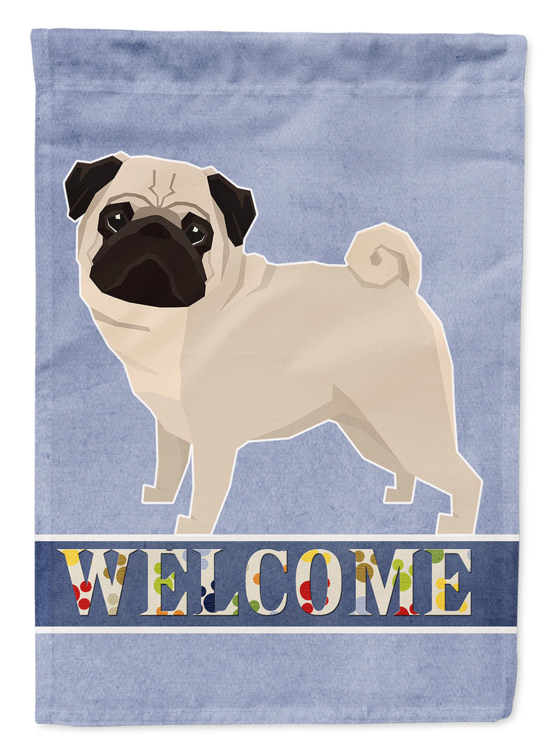 Pug Welcome Flag Canvas House Size CK3616CHF