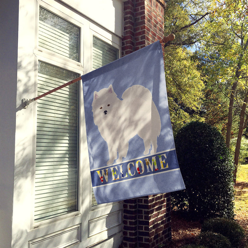 American Eskimo Welcome Flag Canvas House Size CK3633CHF