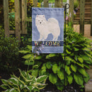 American Eskimo Welcome Garden Flag - Outdoor Decorative Yard Flag CK3633GF