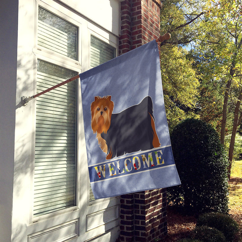 Yorkshire Terrier Welcome Flag Canvas House Size CK3682CHF