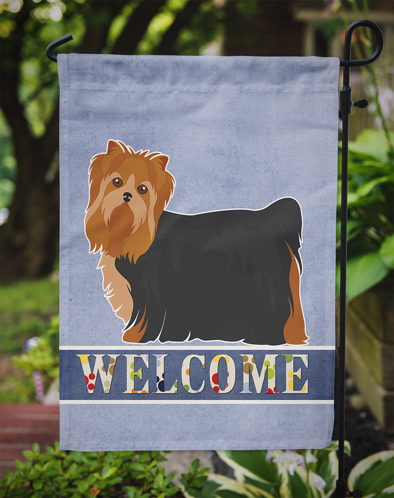 Yorkshire Terrier Welcome Flag Garden Size CK3682GF