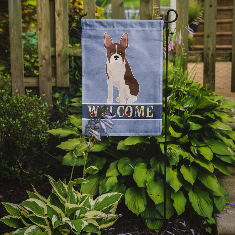 Boston Terrier Welcome Flag Garden Size CK3685GF