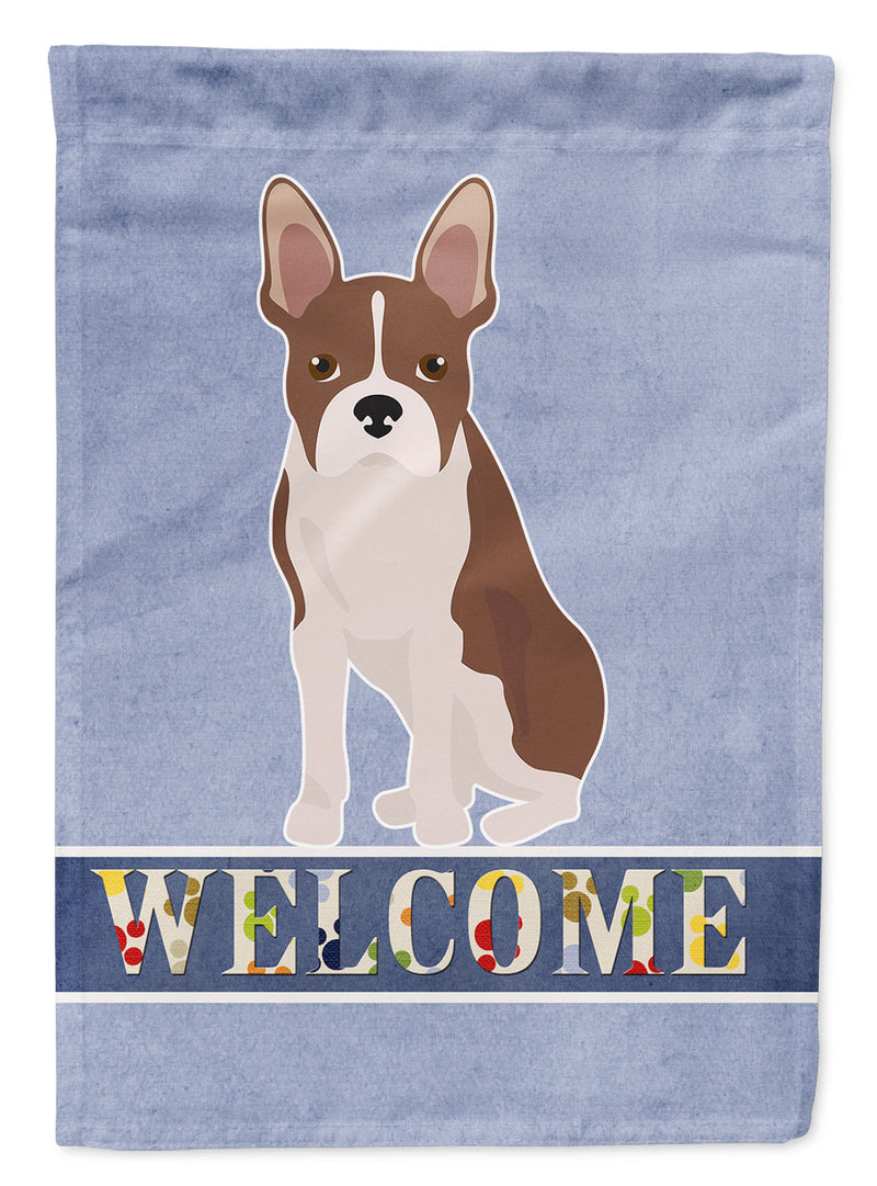 Boston Terrier Welcome Flag Garden Size CK3685GF