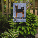 Akita Shepherd Black and Tan Welcome Garden Flag – Decorative Outdoor Yard Flag CK3704GF