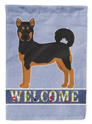 Akita Shepherd Black and Tan Welcome Garden Flag – Decorative Outdoor Yard Flag CK3704GF