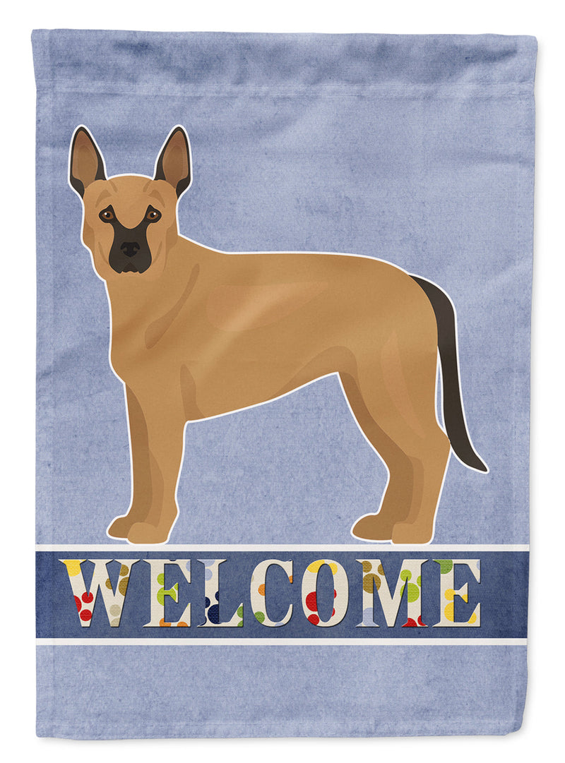 Tan German Shepherd Mastiff Mix Welcome Garden Flag – Decorative Outdoor Yard Flag CK3738GF