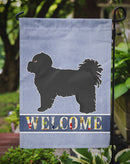 Black Pekeapoo Welcome Garden Flag - Outdoor Decorative Yard Flag CK3764GF