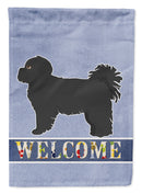 Black Pekeapoo Welcome Garden Flag - Outdoor Decorative Yard Flag CK3764GF