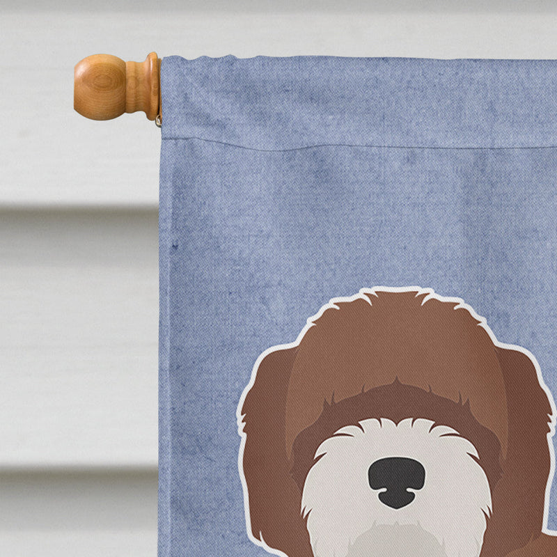 Sheepadoodle Welcome Flag Canvas House Size CK3773CHF