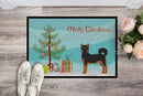 Akita Shepherd Black and Tan Christmas Tree Doormat - 24x36 Decorative Floor Mat – Indoor/Outdoor Rug with Artistic Flair CK3798JMAT