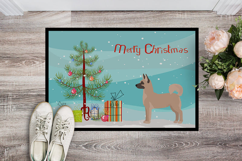 Akita Shepherd Christmas Tree Doormat - 24x36 Decorative Floor Mat – Indoor/Outdoor Rug with Artistic Flair CK3799JMAT