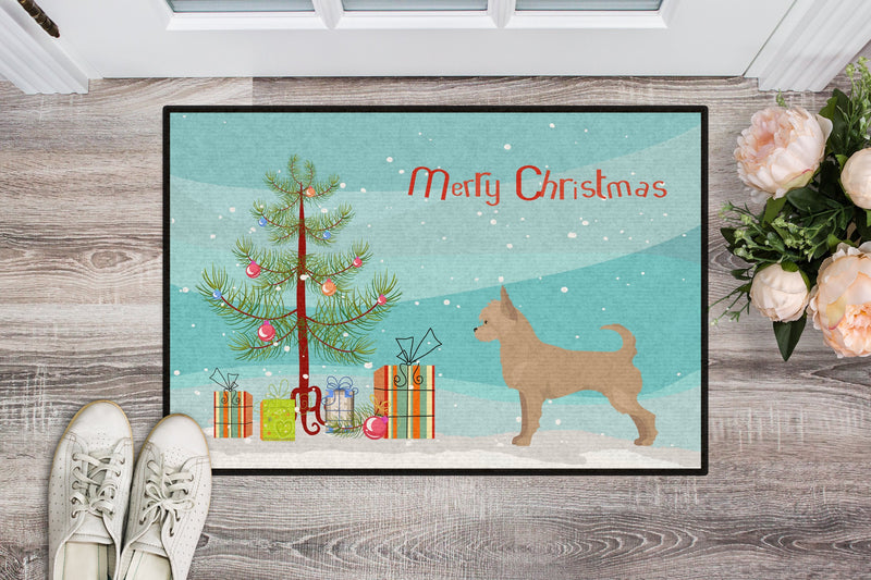 Tan Chorkie Christmas Tree Indoor or Outdoor Mat 24x36 CK3818JMAT