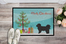 Black Pekeapoo Christmas Tree Doormat - 24x36 Decorative Floor Mat – Indoor/Outdoor Rug with Artistic Flair CK3858JMAT