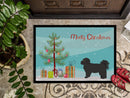 Black Pekeapoo Christmas Tree Doormat - 24x36 Decorative Floor Mat – Indoor/Outdoor Rug with Artistic Flair CK3858JMAT