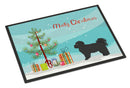 Black Pekeapoo Christmas Tree Doormat - 24x36 Decorative Floor Mat – Indoor/Outdoor Rug with Artistic Flair CK3858JMAT
