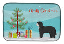 Black Sheepadoodle Christmas Tree Dish Drying Mat – Absorbent, Artistic Kitchen Essentials CK3868DDM