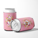 Afghan Hound Pink Flowers Can or Bottle Hugger CK4110CC