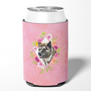 Akita Pink Flowers Can or Bottle Hugger CK4113CC