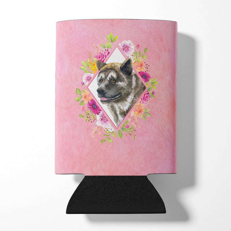 Akita Pink Flowers Can or Bottle Hugger CK4113CC
