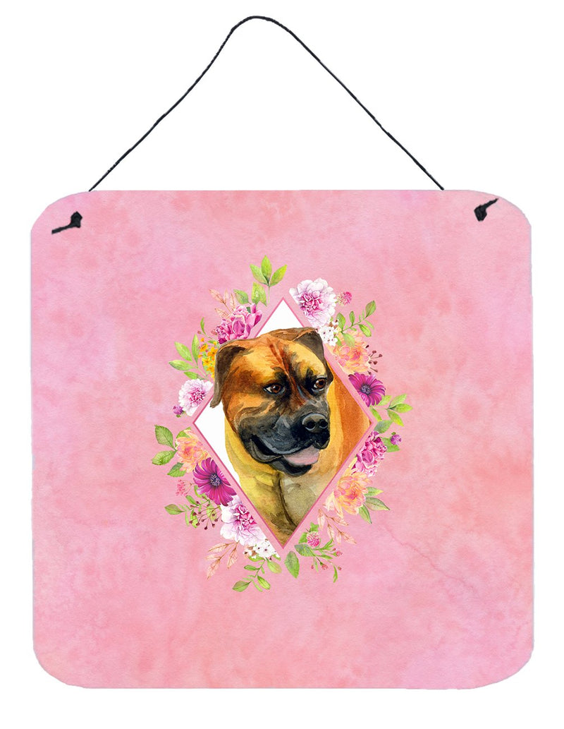 Borboel Mastiff Pink Flowers Wall or Door Hanging Prints CK4121DS66