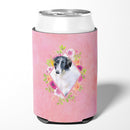 Borzoi Pink Flowers Can or Bottle Hugger CK4122CC