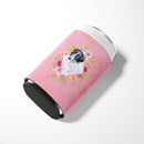 Borzoi Pink Flowers Can or Bottle Hugger CK4122CC
